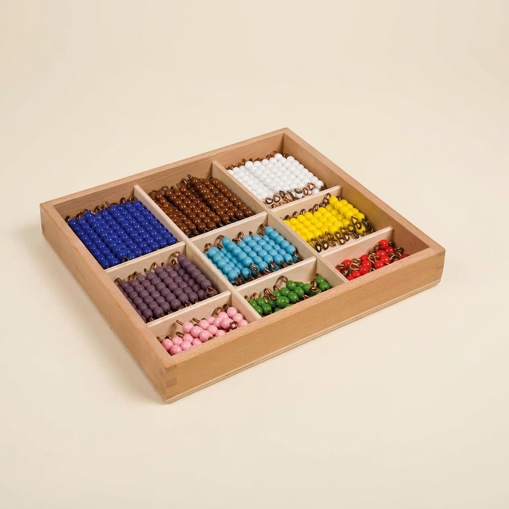 Schachbrettperlen: Einzelperlen Glas - Montessori Material | Faborino