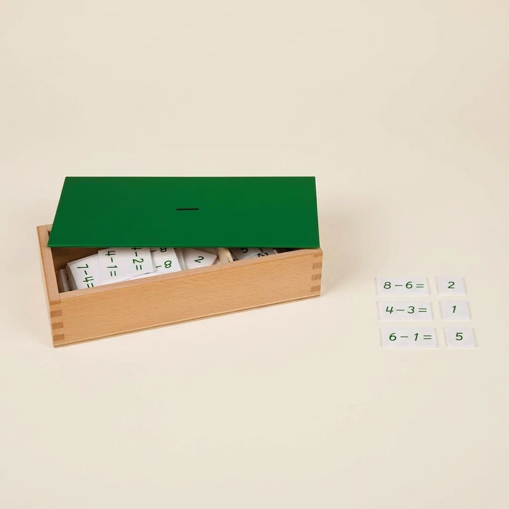 Subtraktionsbox: Selbstkontrollierende Rechenpraxis - Montessori Material | Faborino
