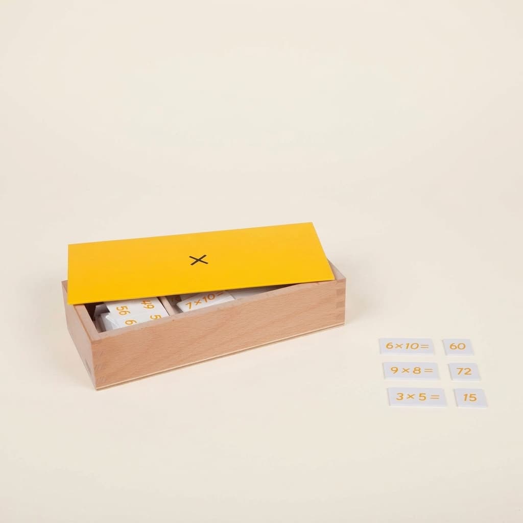 Multiplikationsbox: Selbstkontrollierende Rechenpraxis - Montessori Material | Faborino