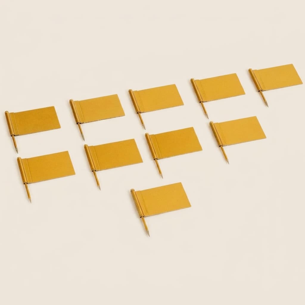 Extra Fähnchen: Gold (10 Stk.) - Montessori Material | Faborino