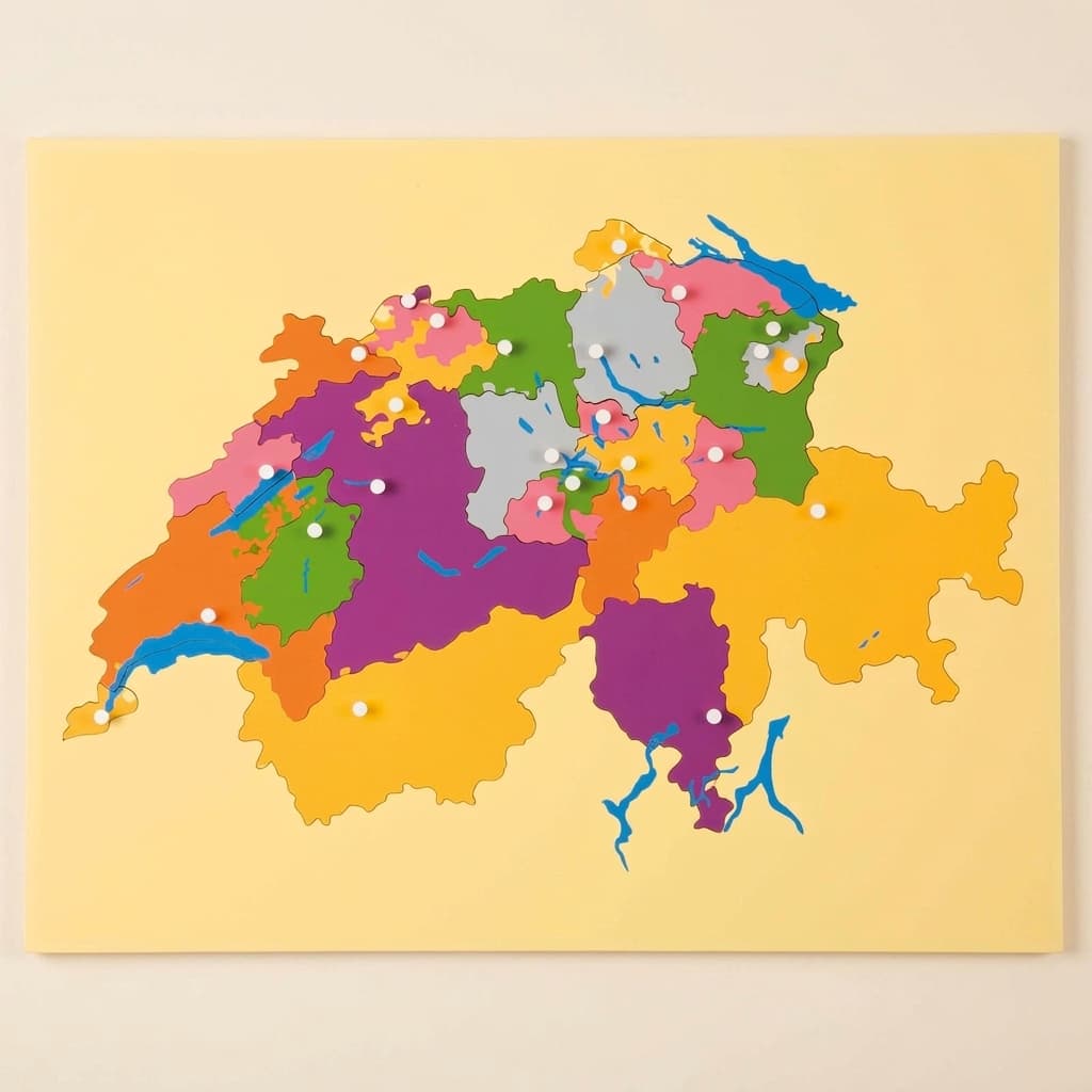 Puzzlekarte: Schweiz