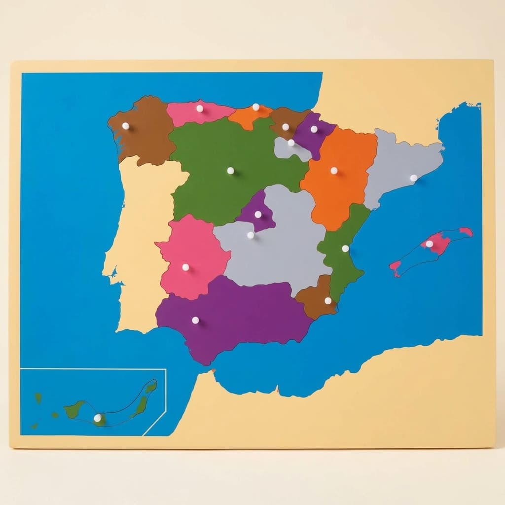 Puzzlekarte: Spanien