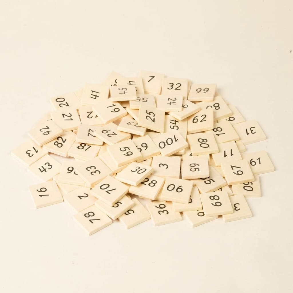 Hunderterbrett: nur Kacheln - Montessori Material | Faborino