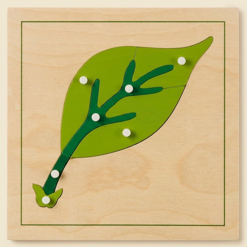 Botanik-Puzzle: Blatt - Montessori Material | Faborino