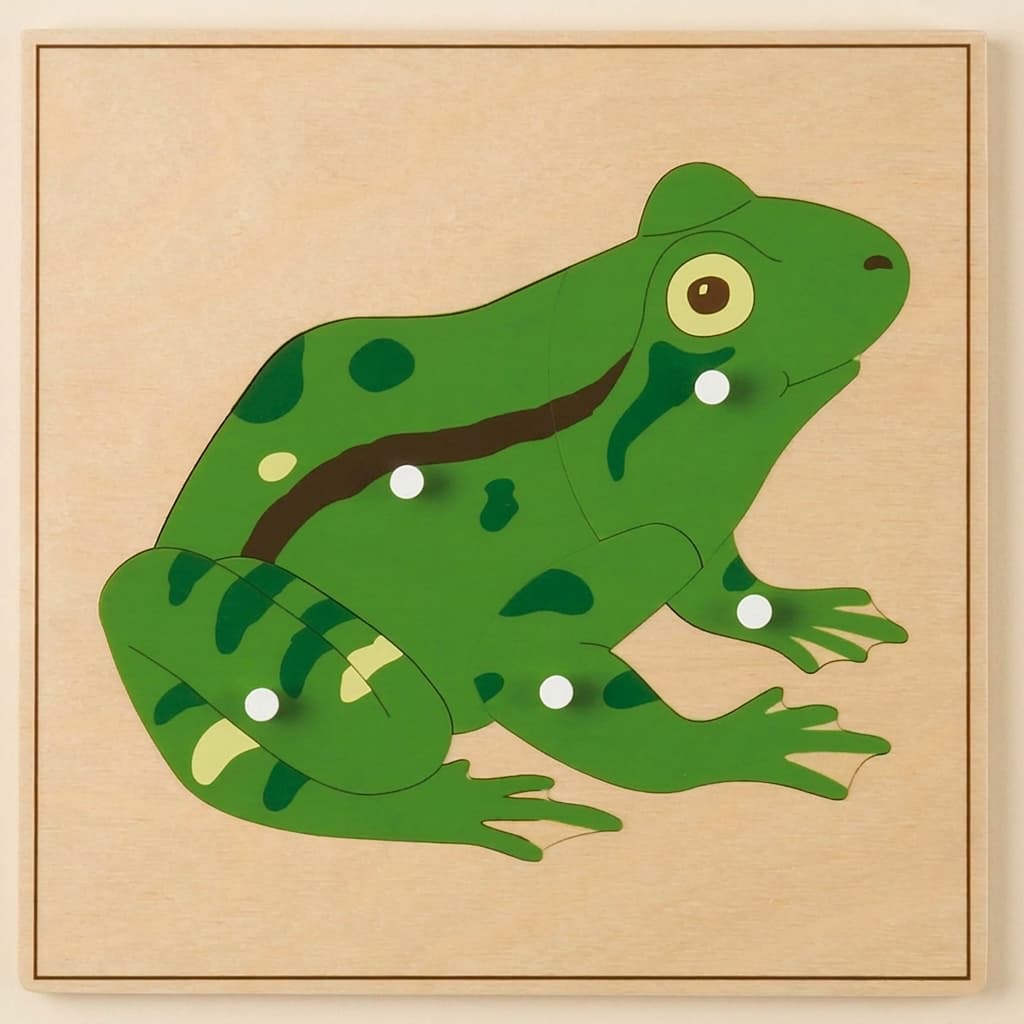 Tierpuzzle: Frosch - Montessori Material | Faborino