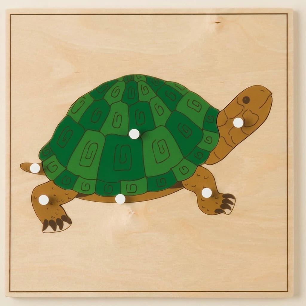 Tierpuzzle: Schildkröte - Montessori Material | Faborino