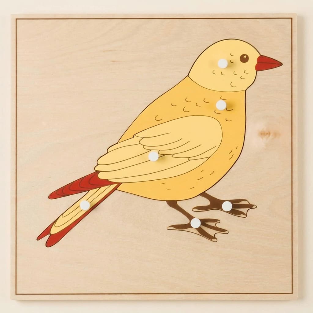 Tierpuzzle: Vogel - Montessori Material | Faborino