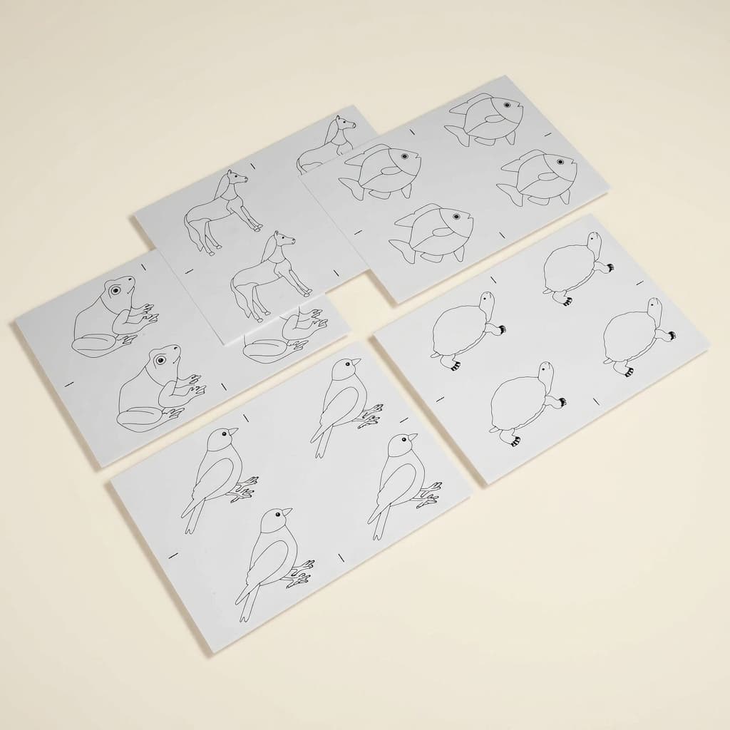 Tierpuzzle: Kopiervorlagen - Montessori Material | Faborino