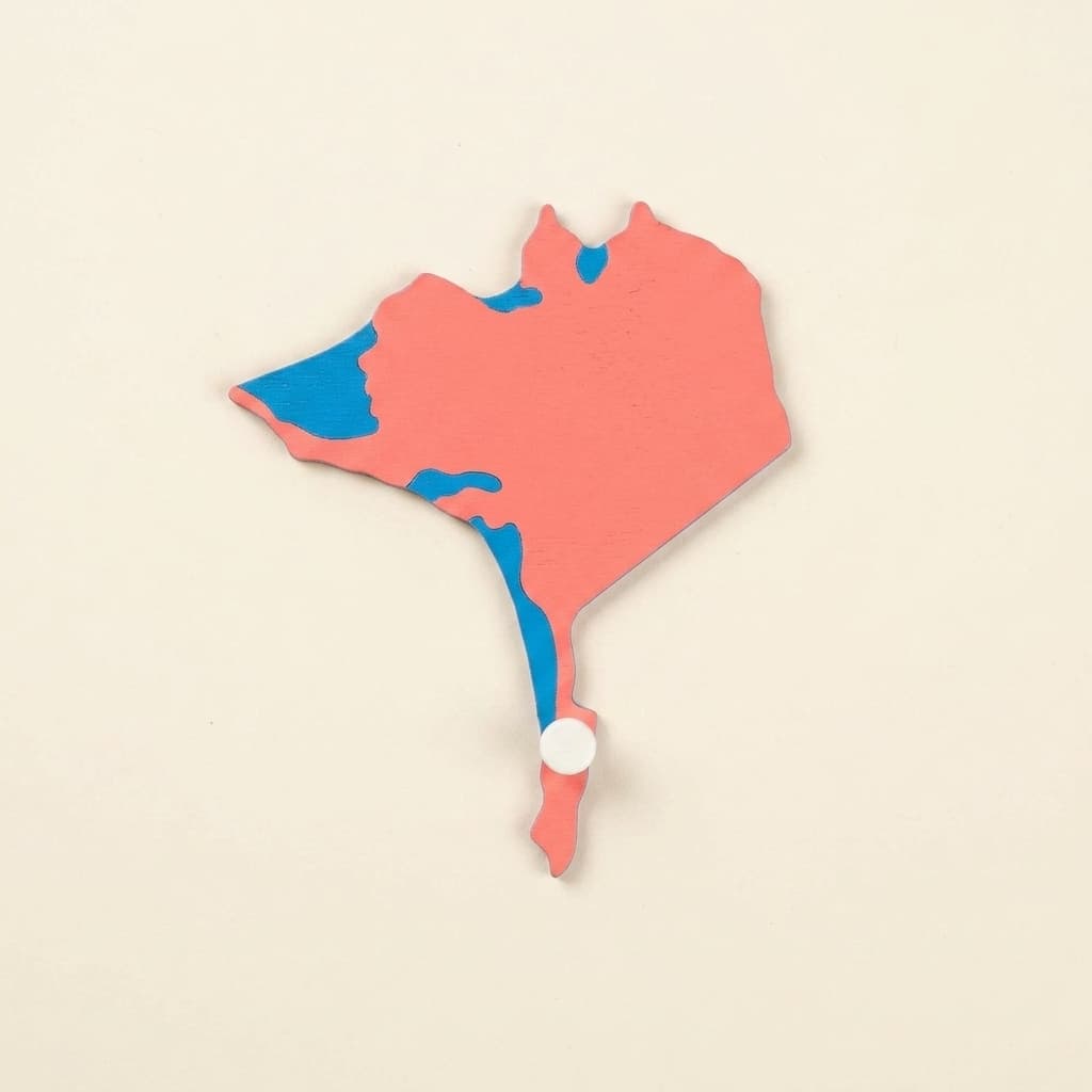 Puzzleteil Welt: Nordamerika - Montessori Material | Faborino