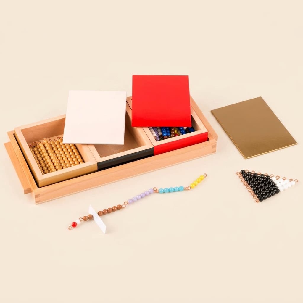 Additionsschlangenspiel: Einzelperlen Nylon - Montessori Material | Faborino