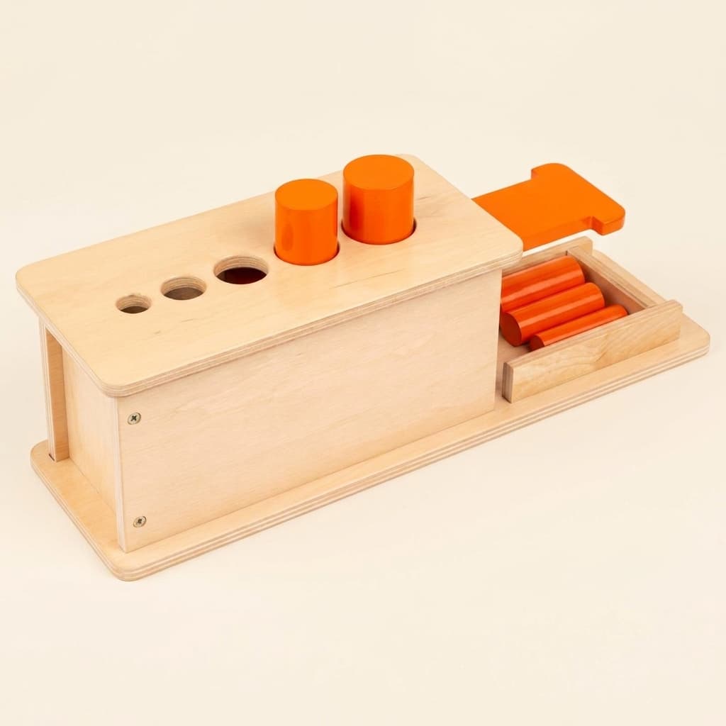 Zylinder-Schiebekasten: Zylinderblöcke mit Schublade - Montessori Material | Faborino