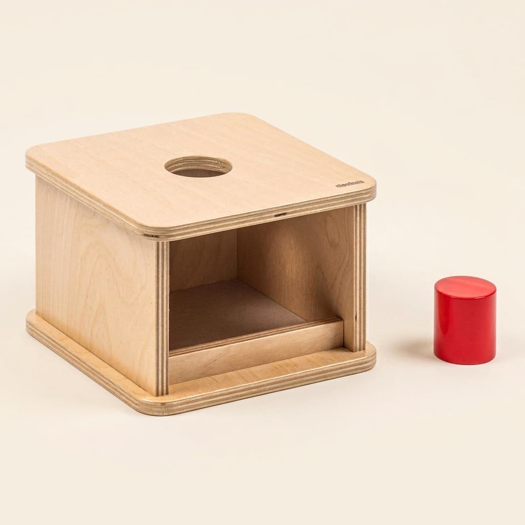Imbucare Box: Großer Zylinder für Objektpermanenz - Montessori Material | Faborino