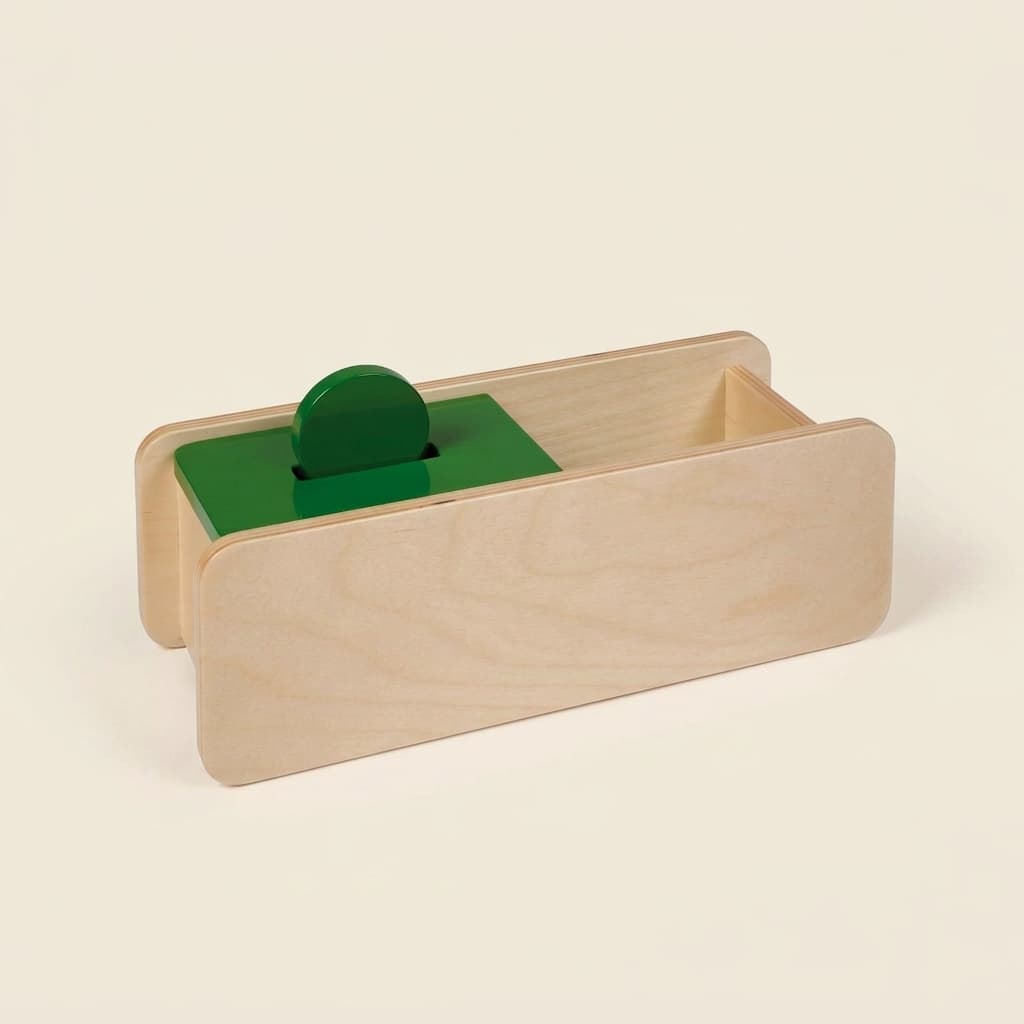 Imbucare-Box mit Klappdeckel: Einzelschlitz für Scheiben - Montessori Material | Faborino