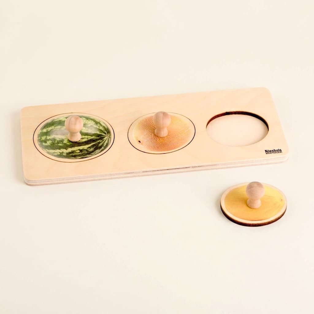 Kleinkind-Puzzle: 3 Melonen - Montessori Material | Faborino