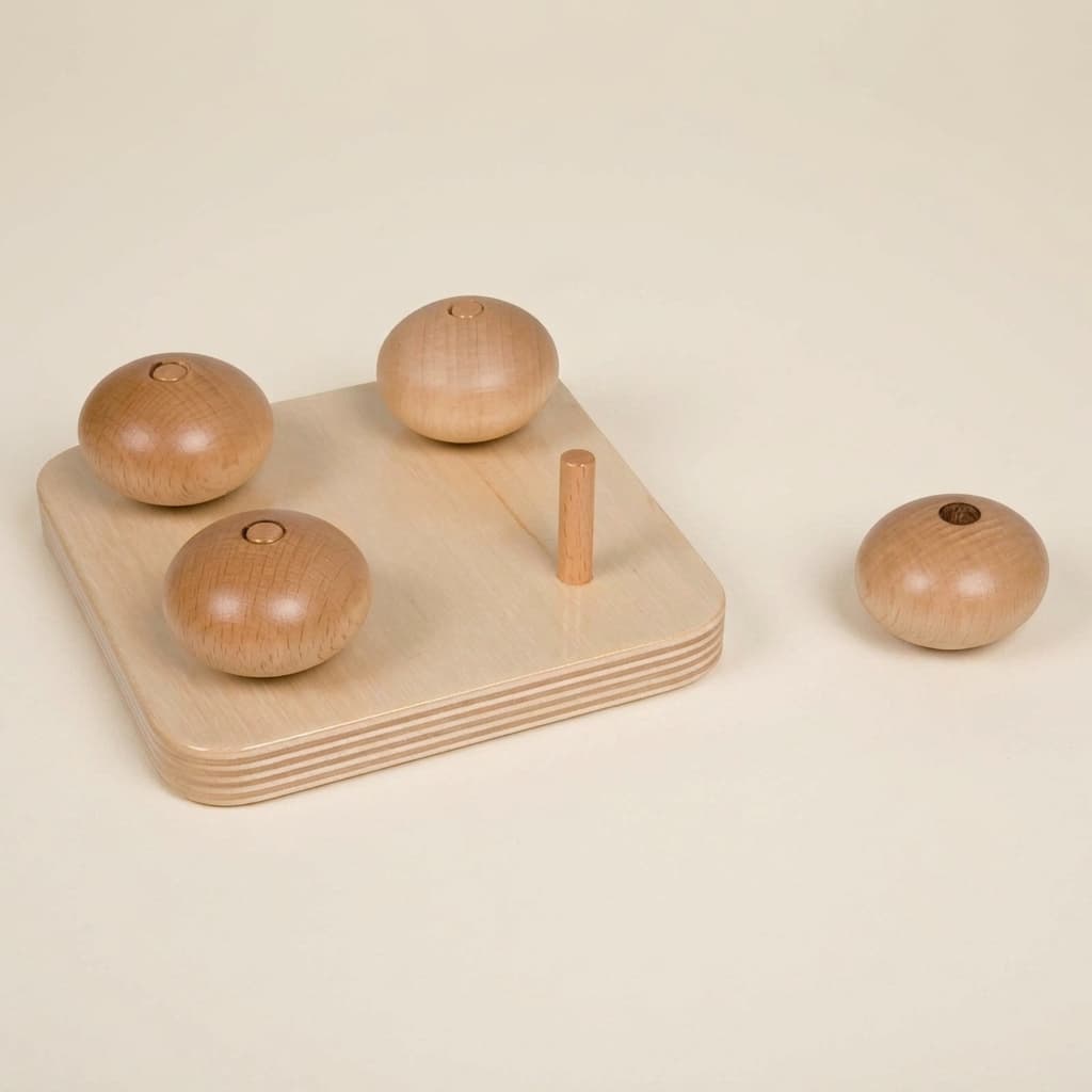 Ellipsoide auf kleinen Stiften - Montessori Material | Faborino