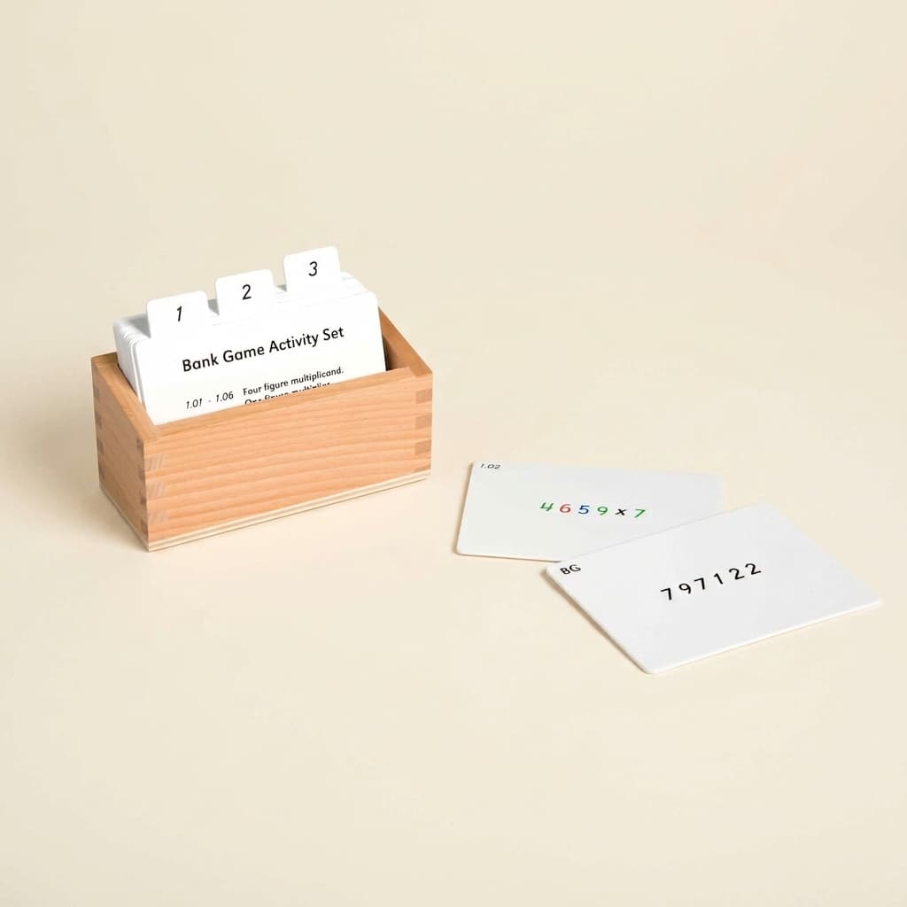 Bankspiel-Aktivitätsset - Montessori Material | Faborino