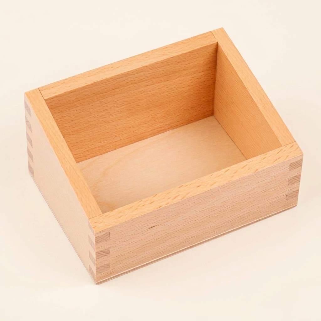 Aktivitätskarten-Box: mittlere A6 Buche Aufbewahrungslösung - Montessori Material | Faborino