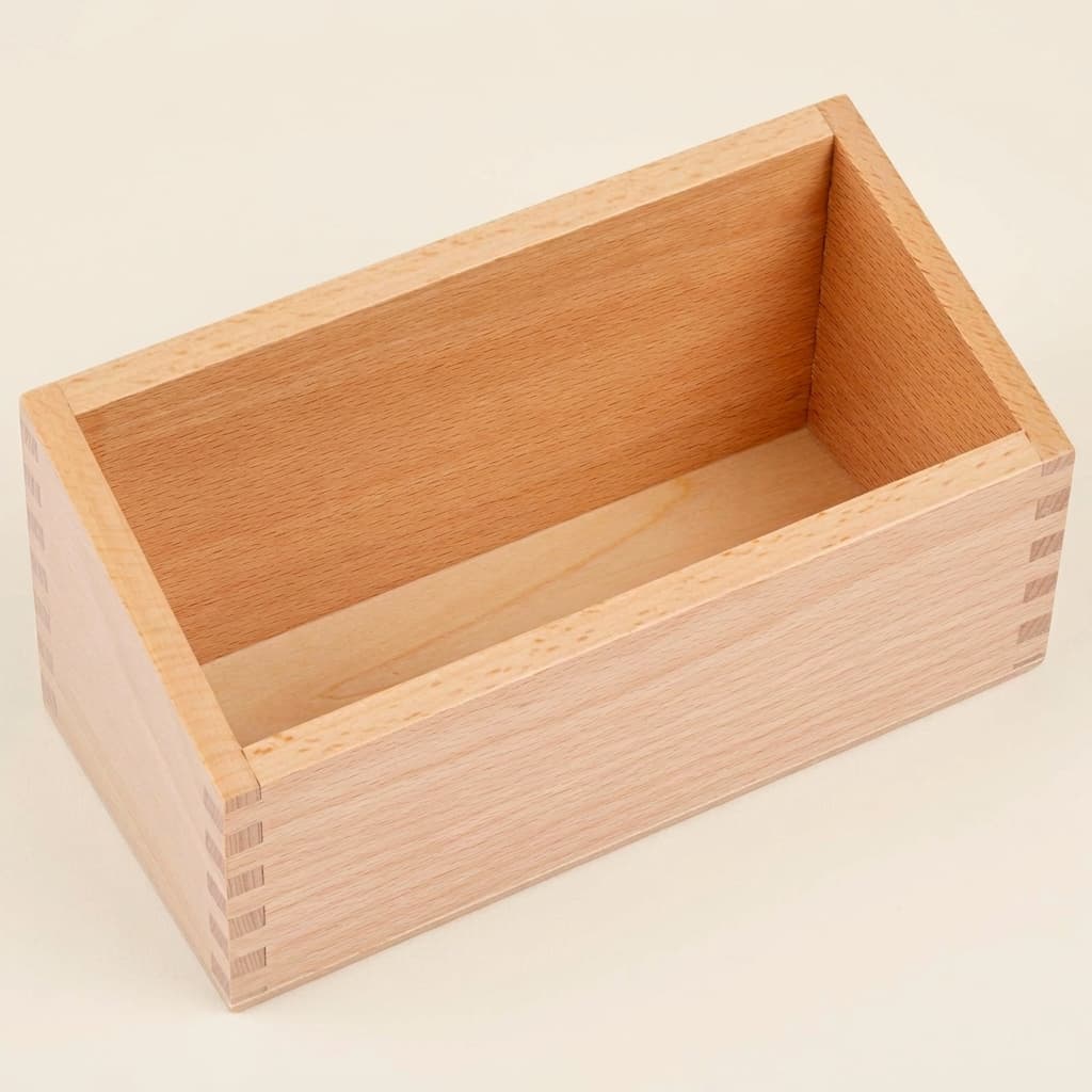 Aufgabenkarten Aufbewahrungsbox A5: Mittlere Holzorganizer - Montessori Material | Faborino