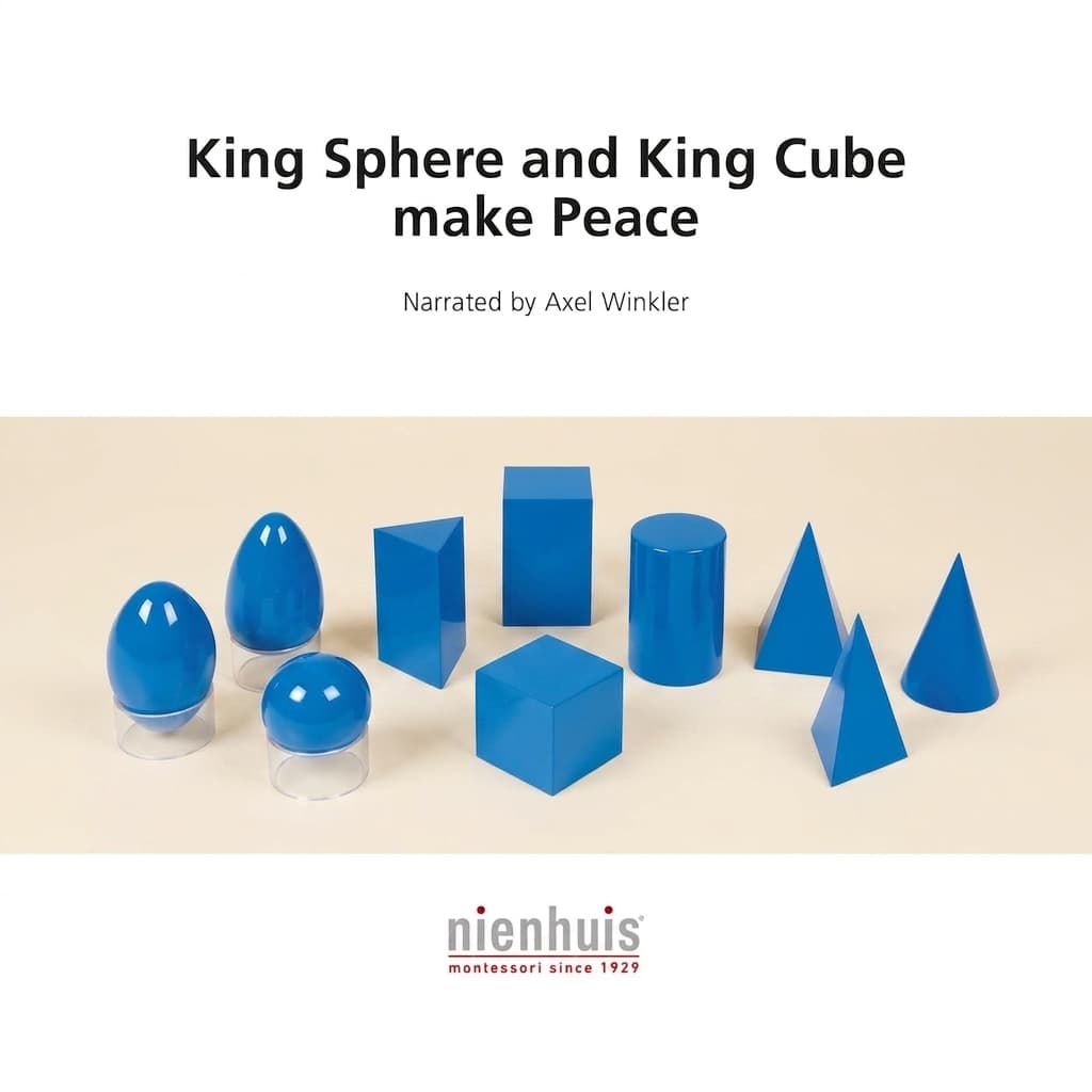 Königskugel & Königswürfel: Gebogene & eckige Formenbeziehung - Montessori Material | Faborino