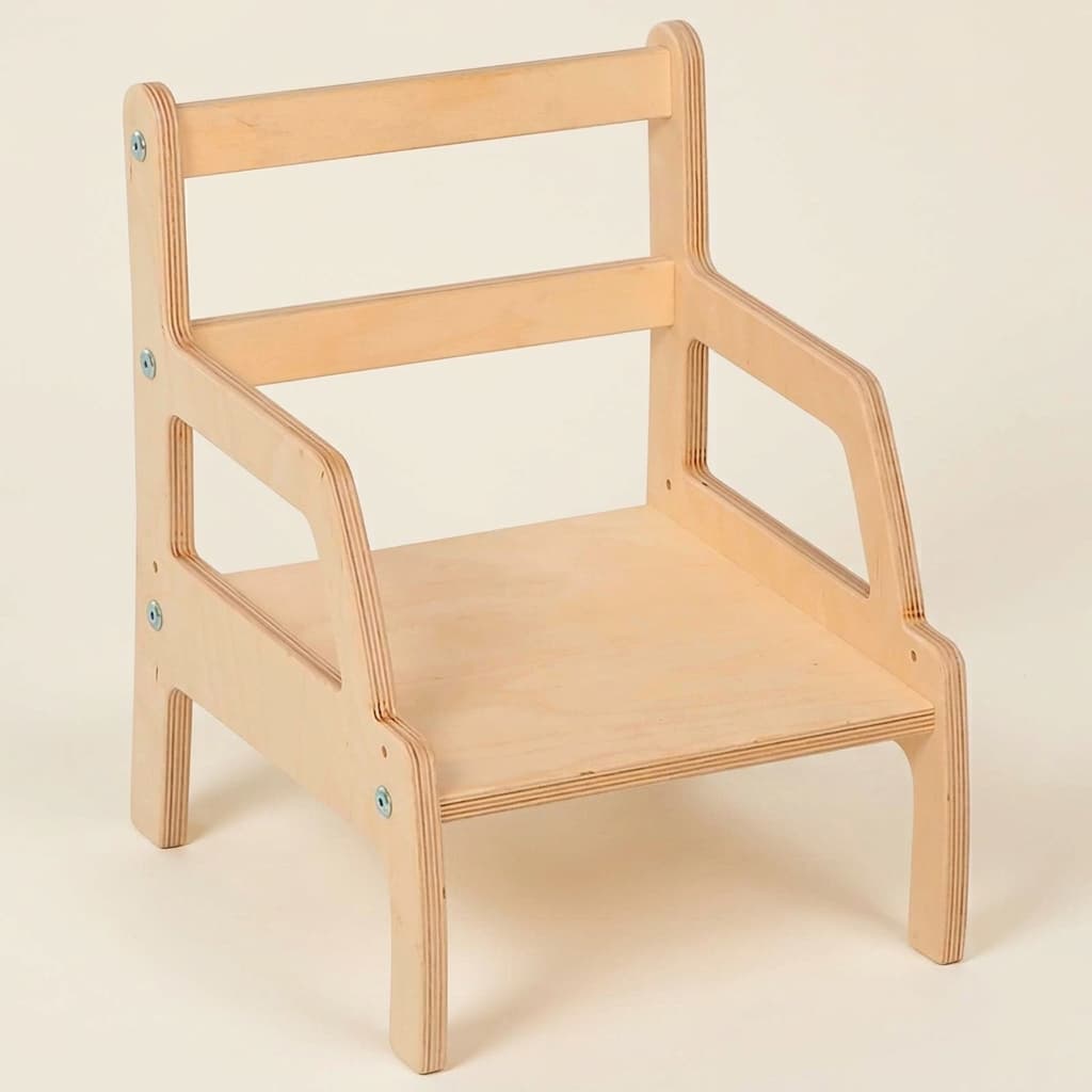 Entwöhnungsstuhl: Verstellbare Höhe (13 bis 16 cm) - Montessori Material | Faborino