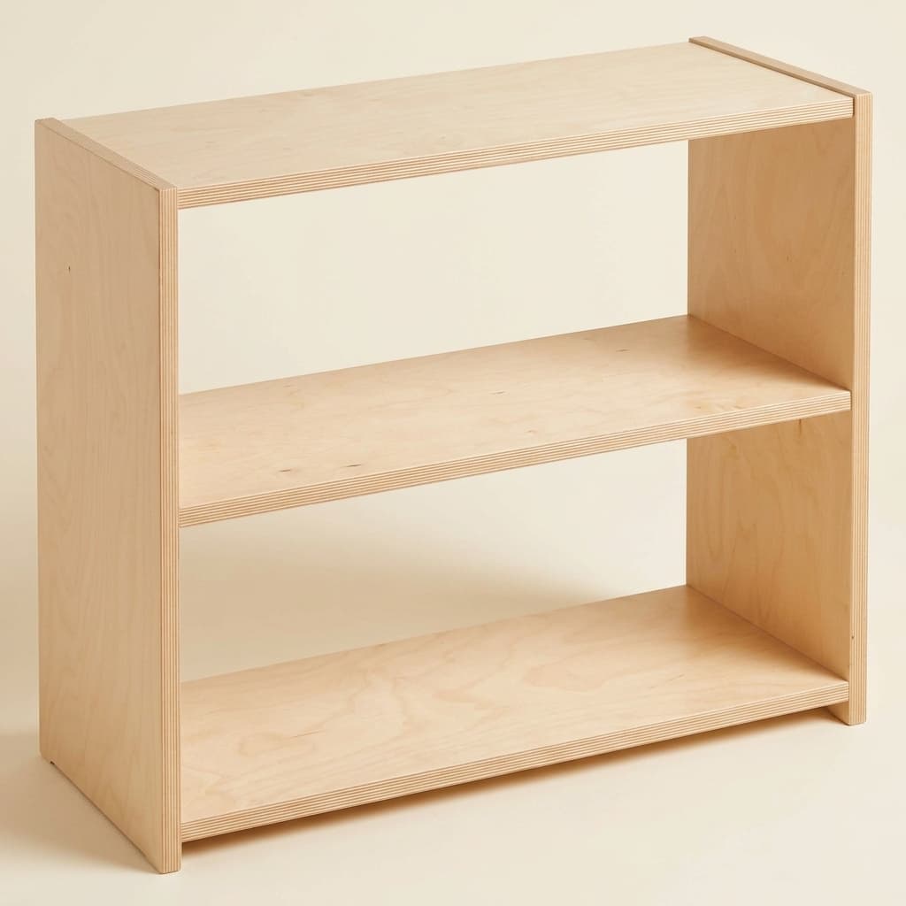 Säuglings-/Kleinkind-Regal: 2-stöckig (73,5 × 30 × 64 cm) - Montessori Material | Faborino