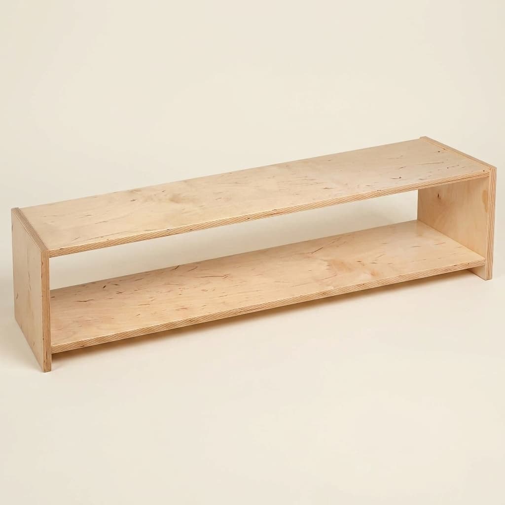 Säuglings-/Kleinkind-Regal: 1-stöckig (121,5 × 30 × 32,5 cm) - Montessori Material | Faborino