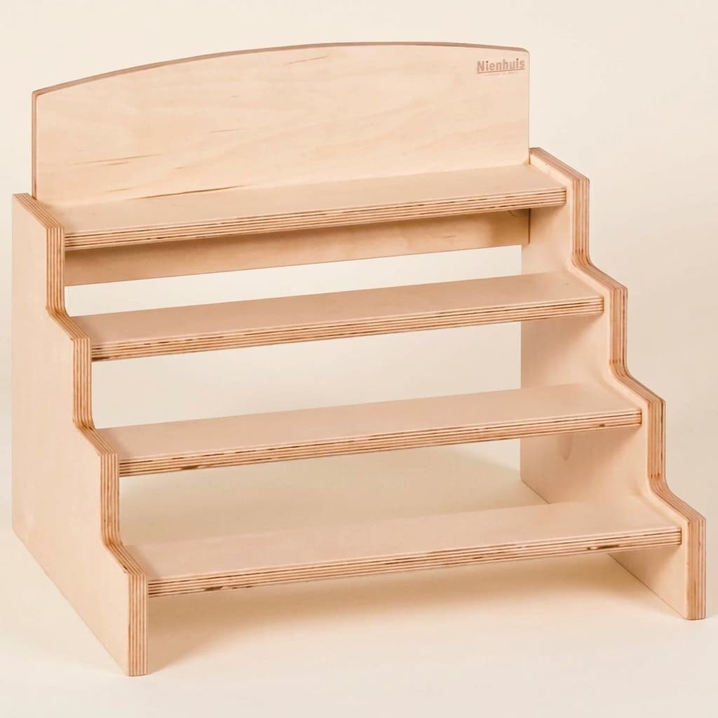 Zylinder-Blöcke Ständer: Gestuftes Display für vier Sätze - Montessori Material | Faborino