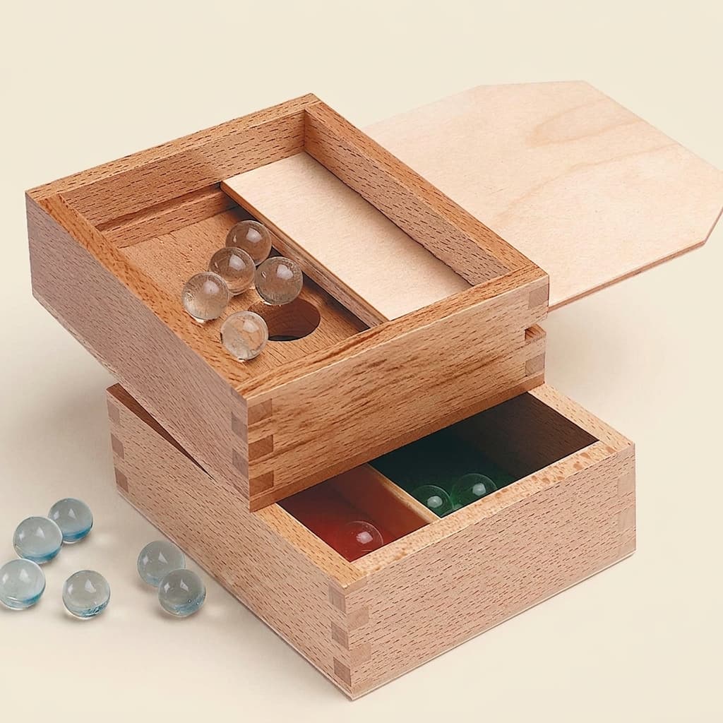 Mengen-Aufteilungsbox: Zweistufige mathematische Sortieraktivität - Montessori Material | Faborino