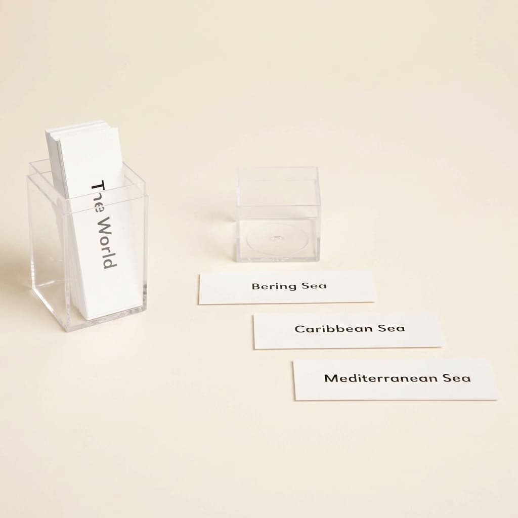 Hemisphärenkarten und Beschriftungsset - Montessori Material | Faborino