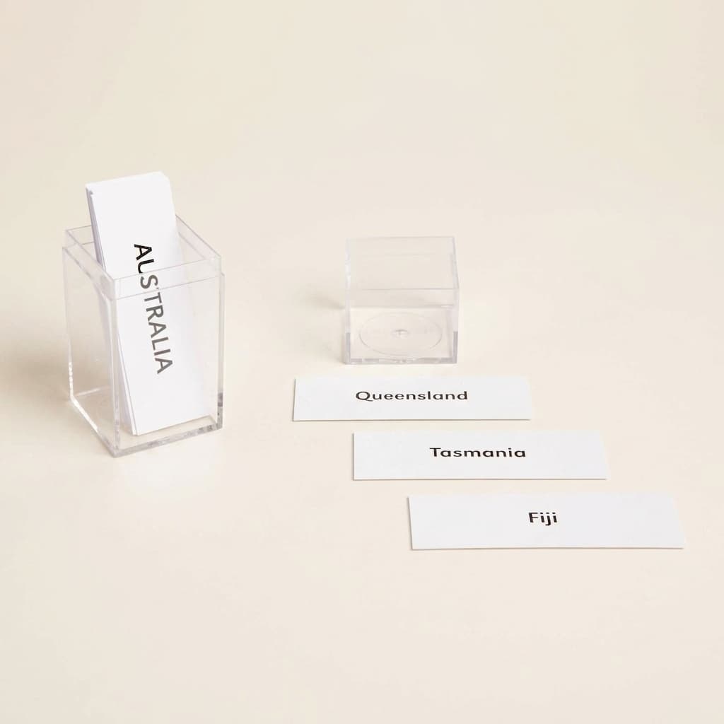 Australien: Beschriftungen - Montessori Material | Faborino