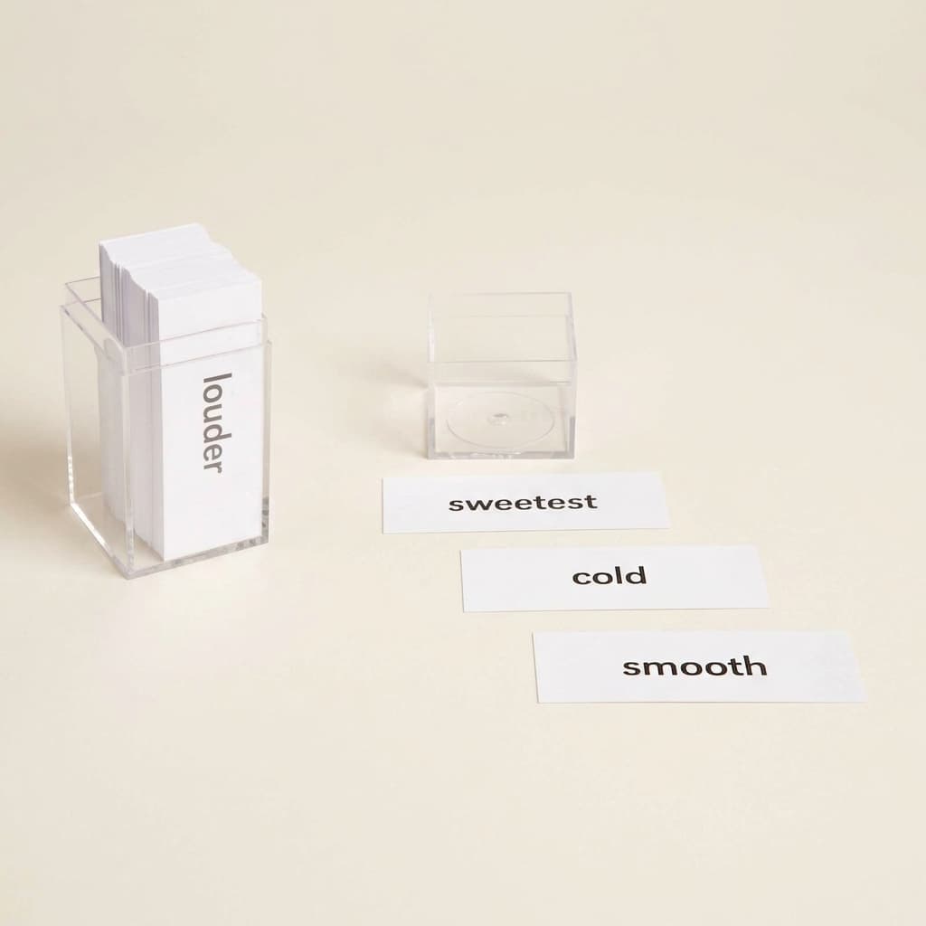 Positiv: Komparativ: Superlativ - Montessori Material | Faborino