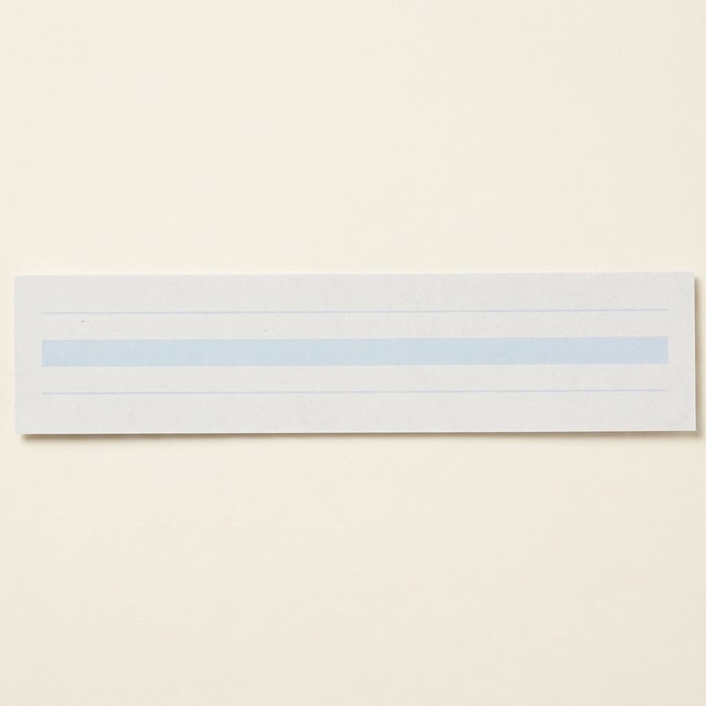 Schreibpapier: Blaue Linien - 2 × 8,5 Zoll (500) - Montessori Material | Faborino