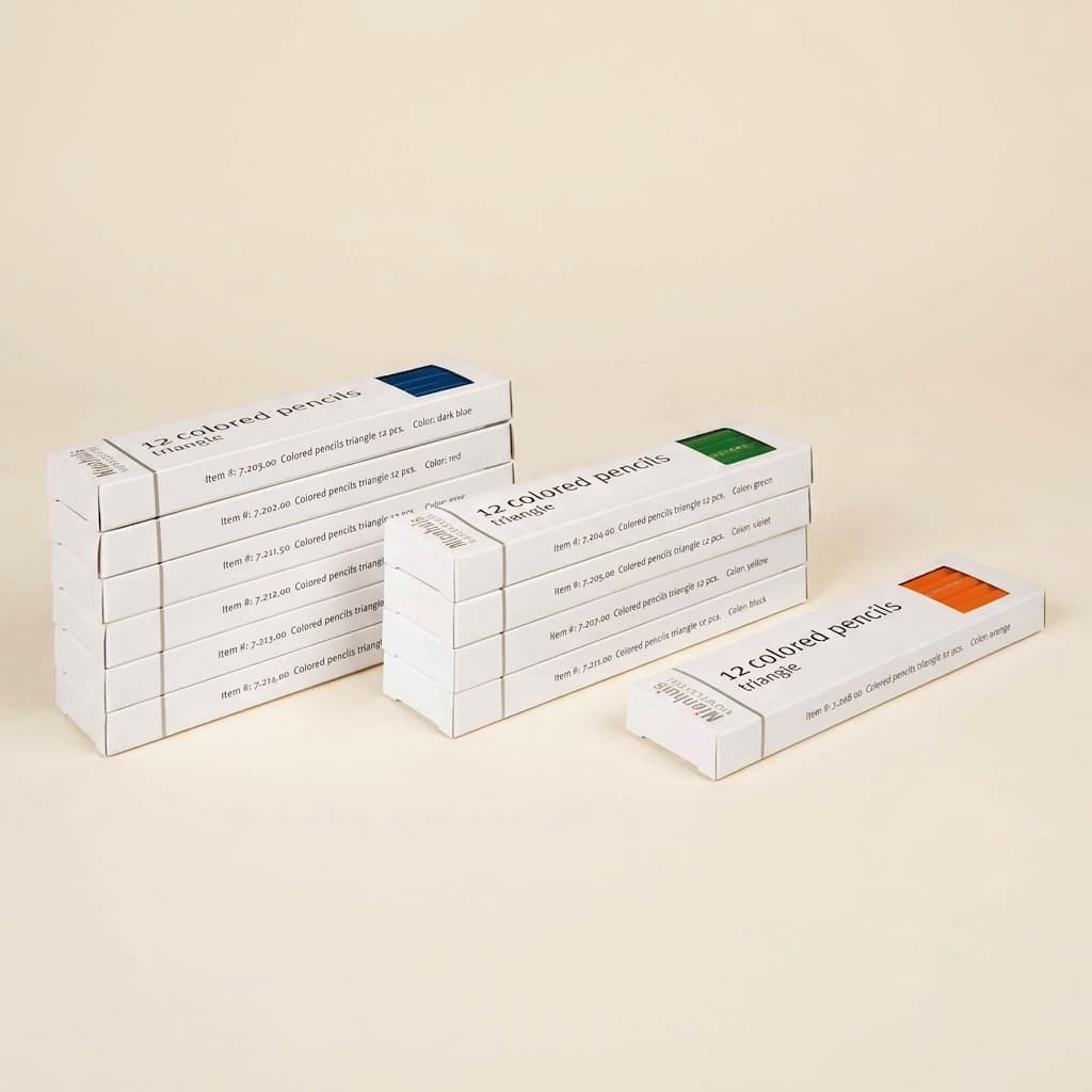 Farbstifte-Set: 11 Farben für Metalleinsätze - Montessori Material | Faborino