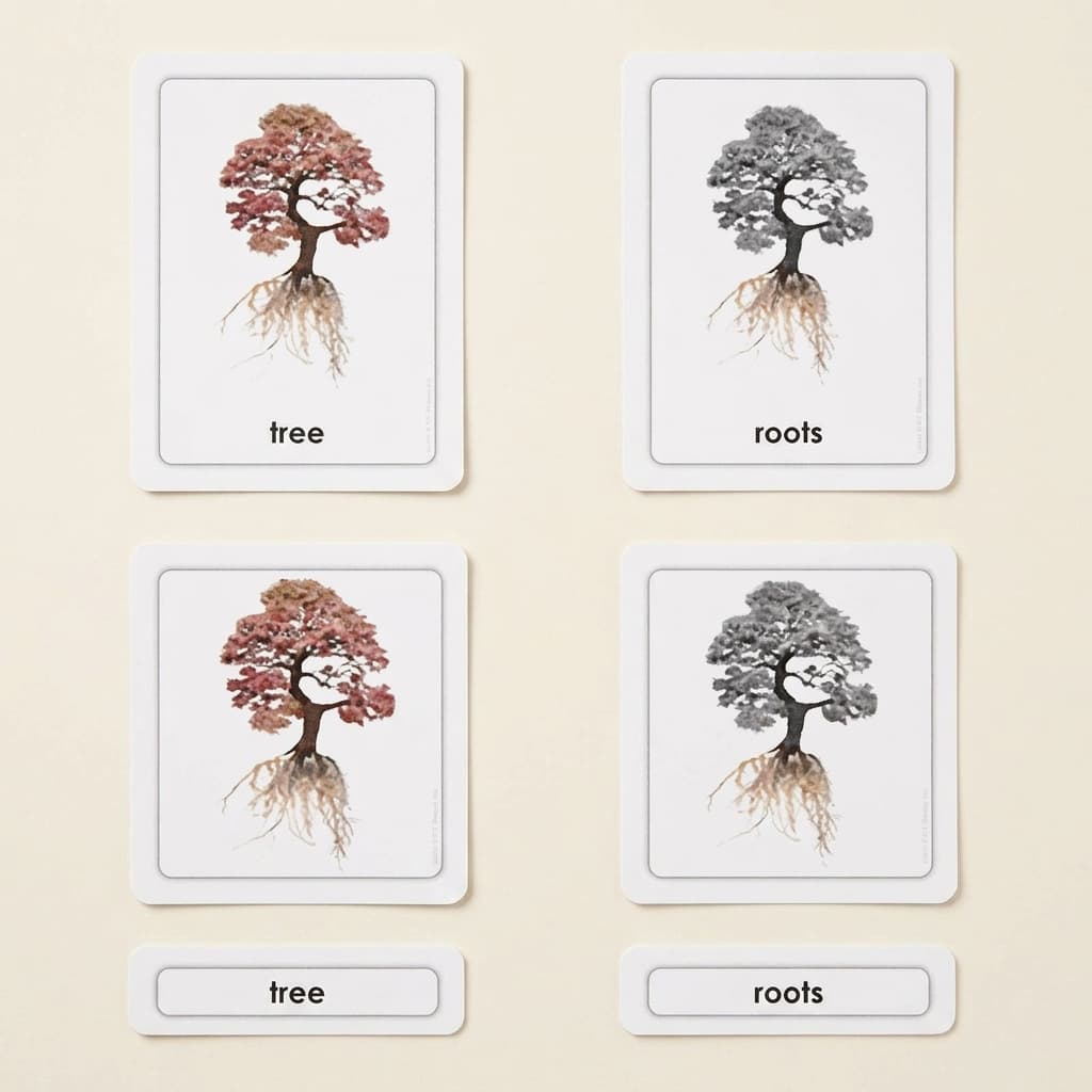 Teile eines Baumes - Montessori Material | Faborino