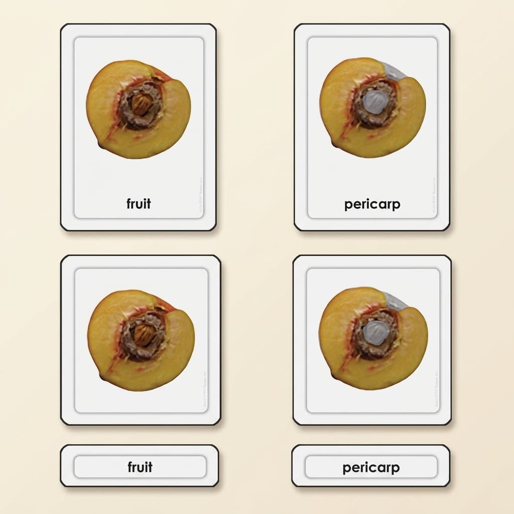 Teile einer Frucht - Montessori Material | Faborino