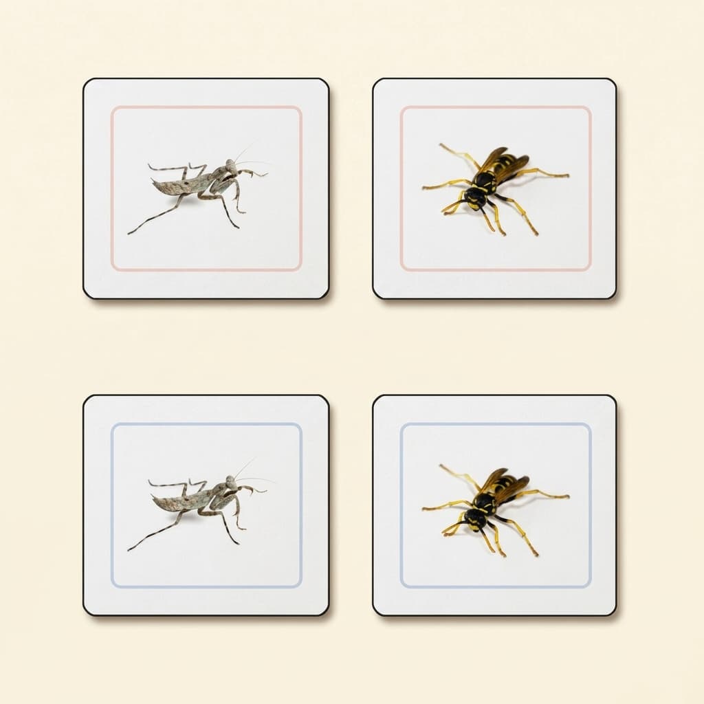 Insekten-Zuordnungskarten (Spanisch) - Montessori Material | Faborino