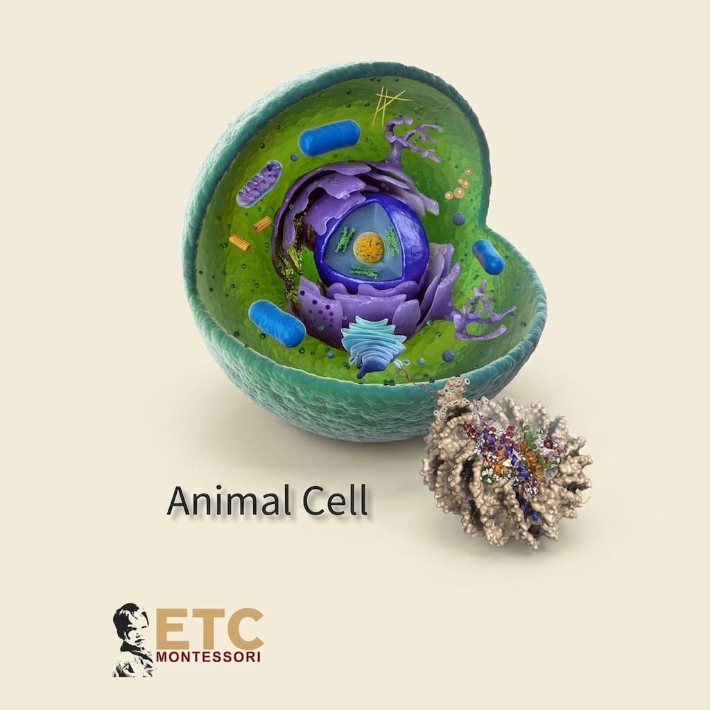 Tierzellmodell: Elementarbiologie - Montessori Material | Faborino