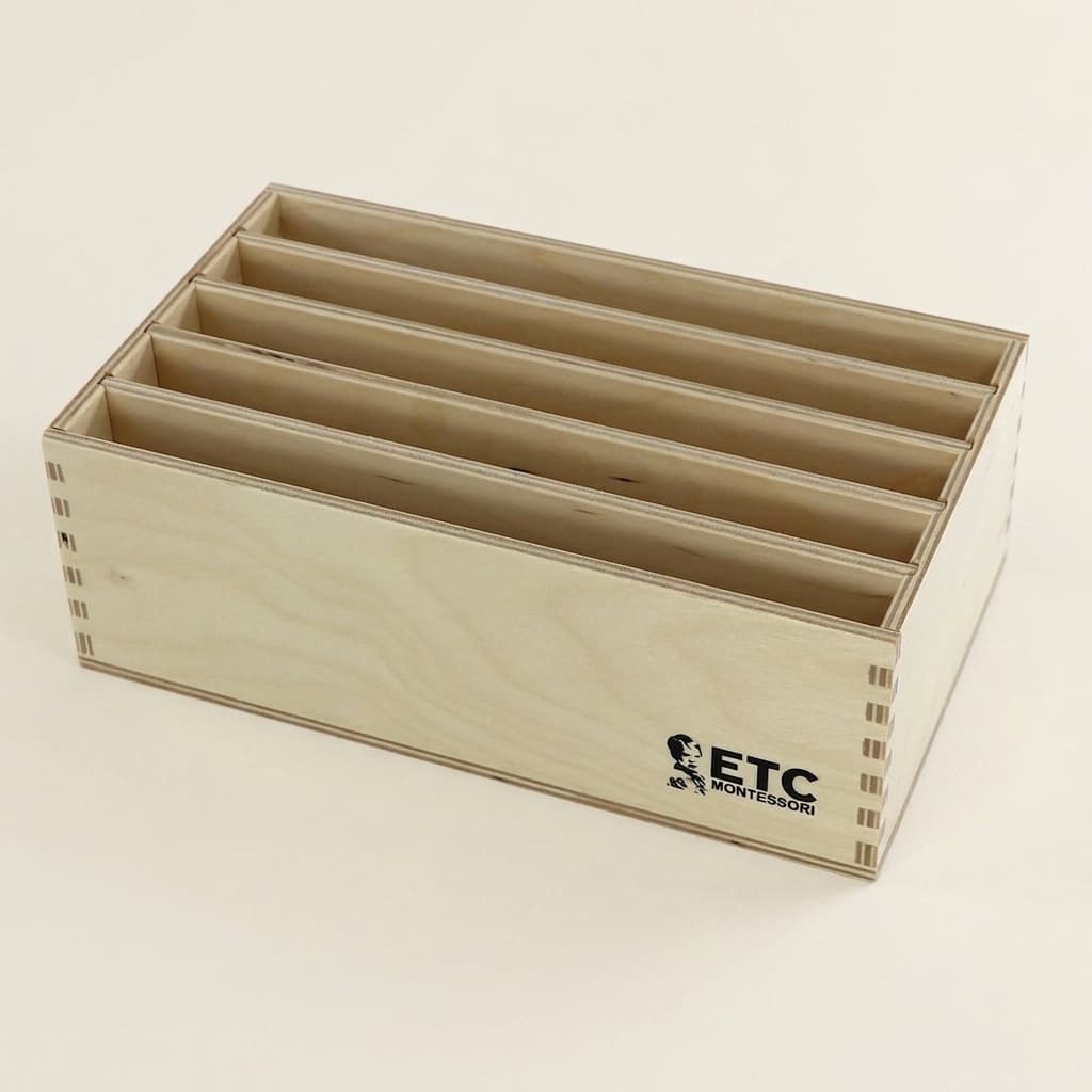 Großer Schlitzkartenbehälter - Montessori Material | Faborino