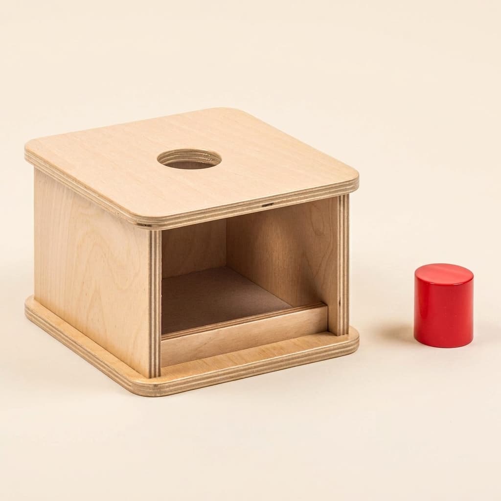 Imbucare Box: Velký Válec pro Trvalost Předmětů - Montessori Material | Faborino
