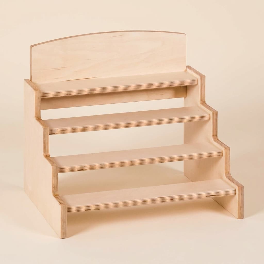 Stojan na valcové bloky: Postupné úložisko pre štyri sady - Montessori Material | Faborino