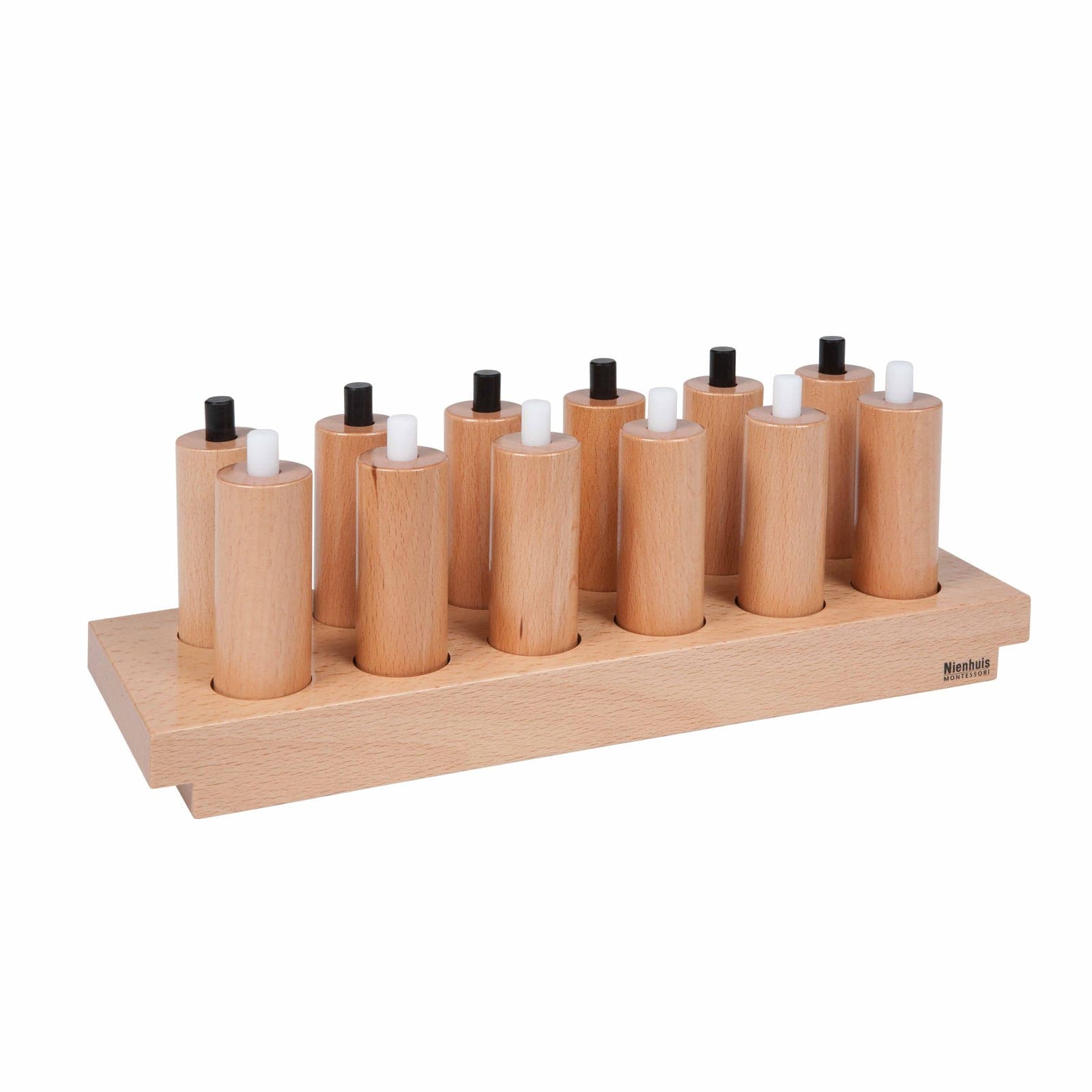 Pressure Cylinders — Spring-Loaded Pairs for Weight Discrimination — Montessori Material | Faborino