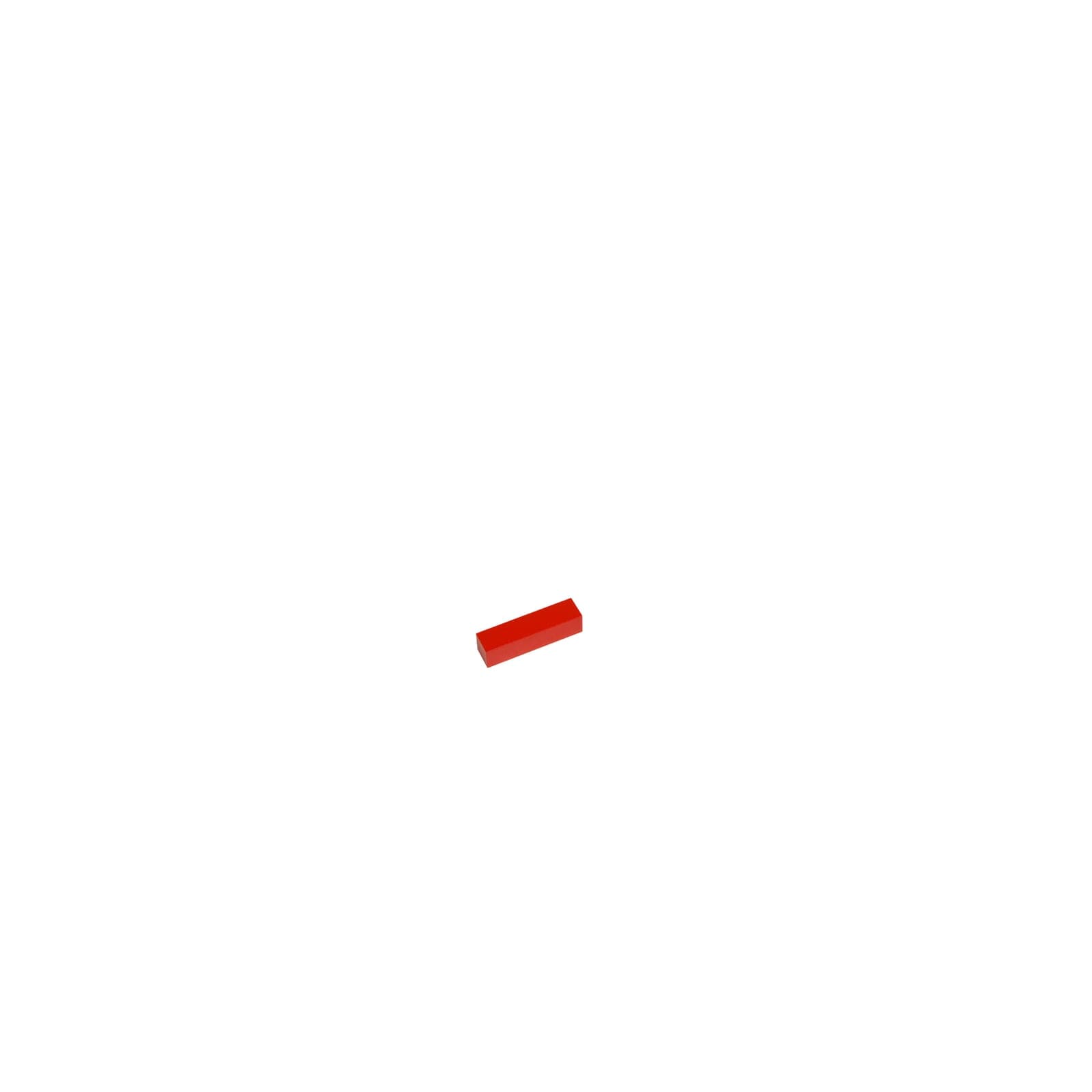 Red Rod Prism — 10cm Individual Piece for Length Exploration — Montessori Material | Faborino
