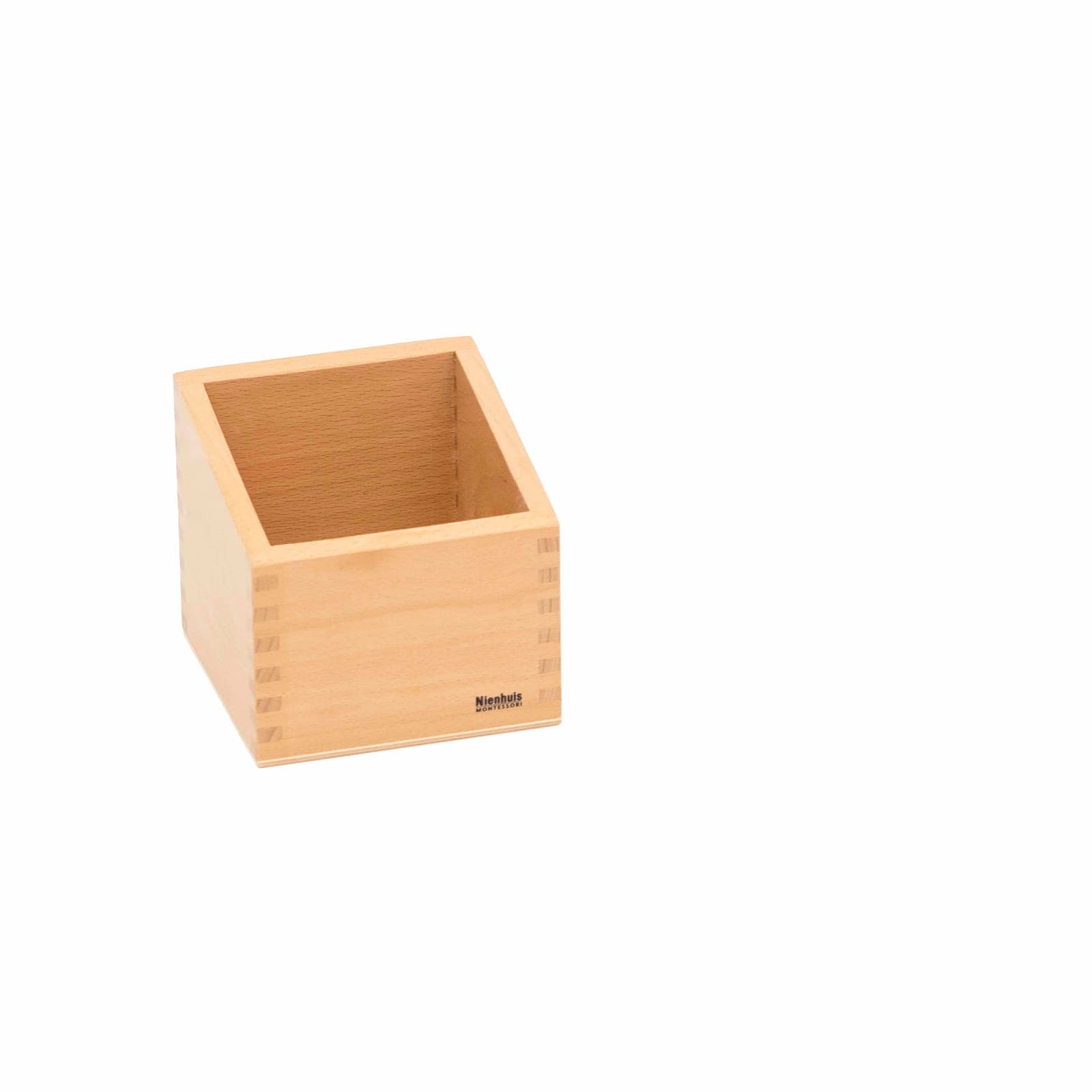 Storage Box — Wooden Container for Number Shapes — View 1