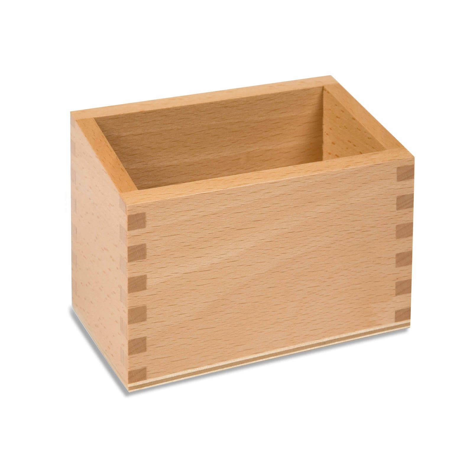 Sandpaper Numerals Box — Wooden Storage Container — View 1