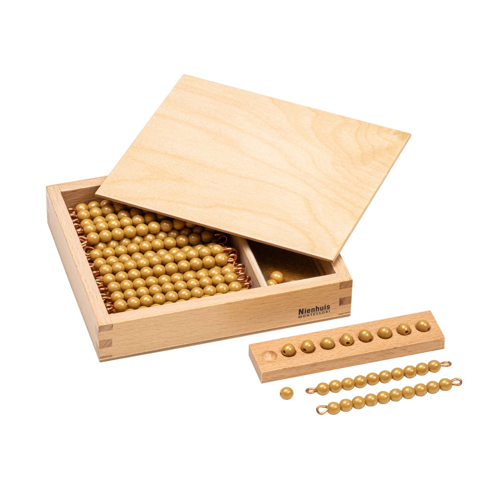Tens Bead Box — Individual Nylon Beads for Decimal System — View 1