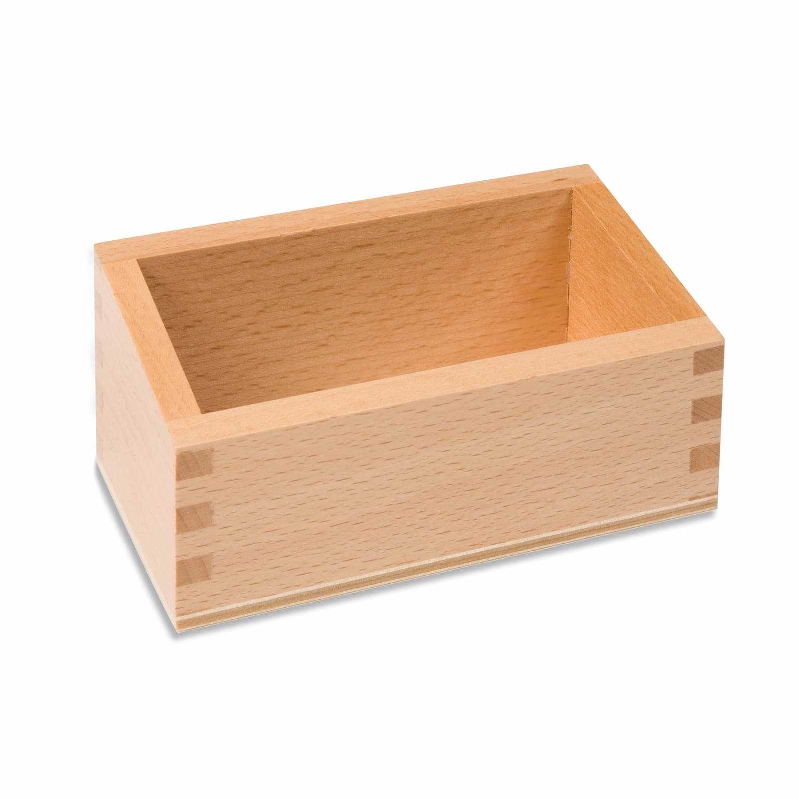 Cut-Out Numerals Storage Box — Wooden Organiser with Dovetail Joints — View 1