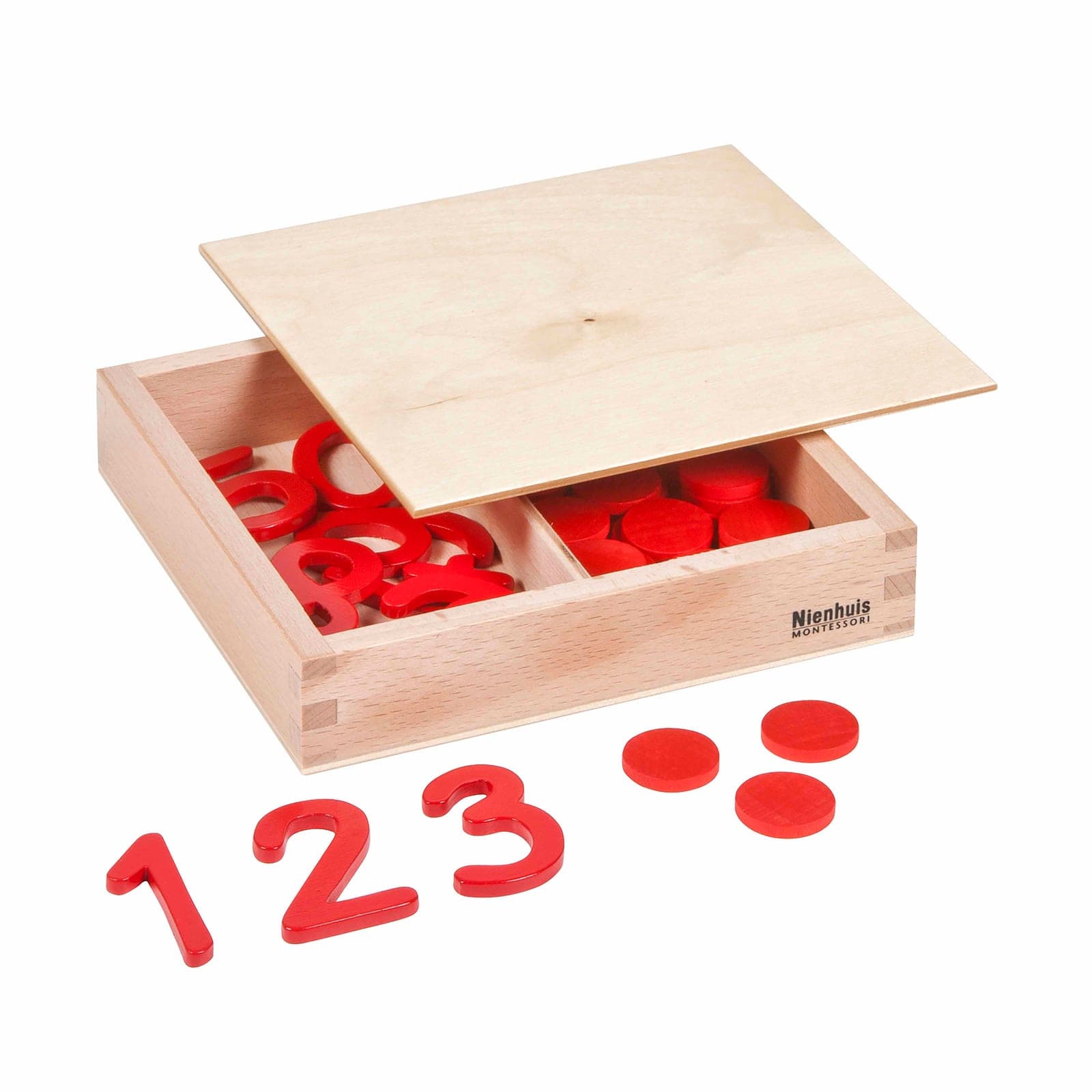 Vyřezávané číslice a počítadla: Mezinárodní verze - Montessori Material | Faborino