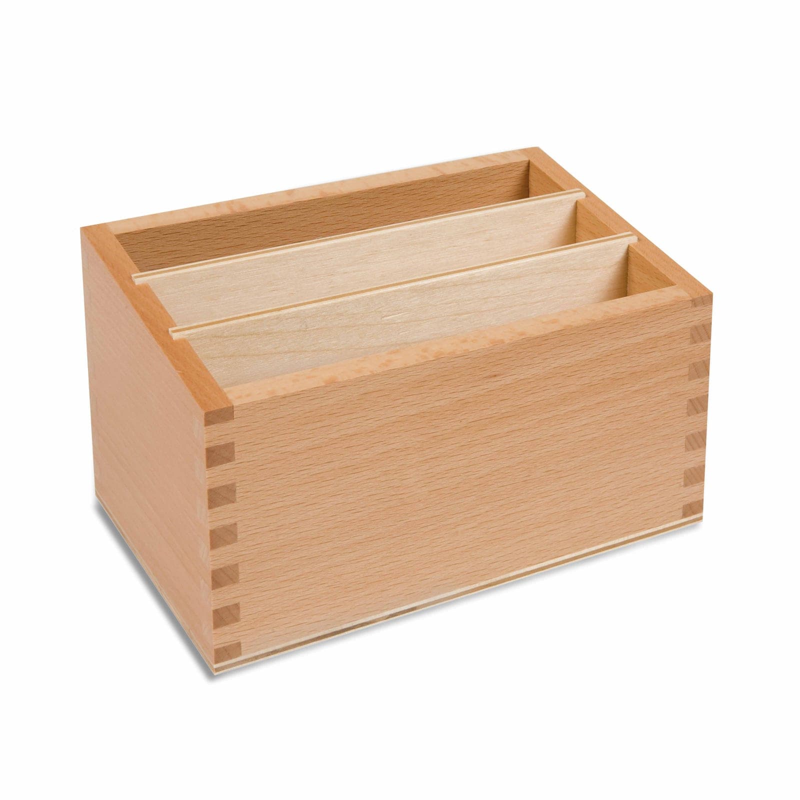 Leaf Cards Storage Box — Beech Wood Organiser for Form Cards — View 1