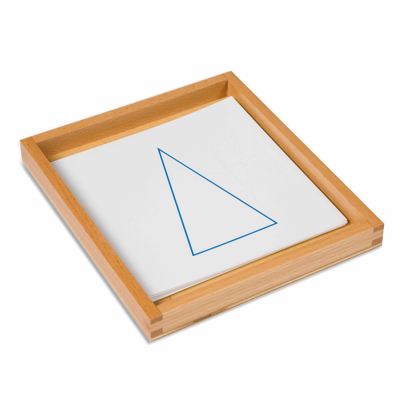 Geometric Cards — Basic Shape Recognition with Blue Triangle — View 1