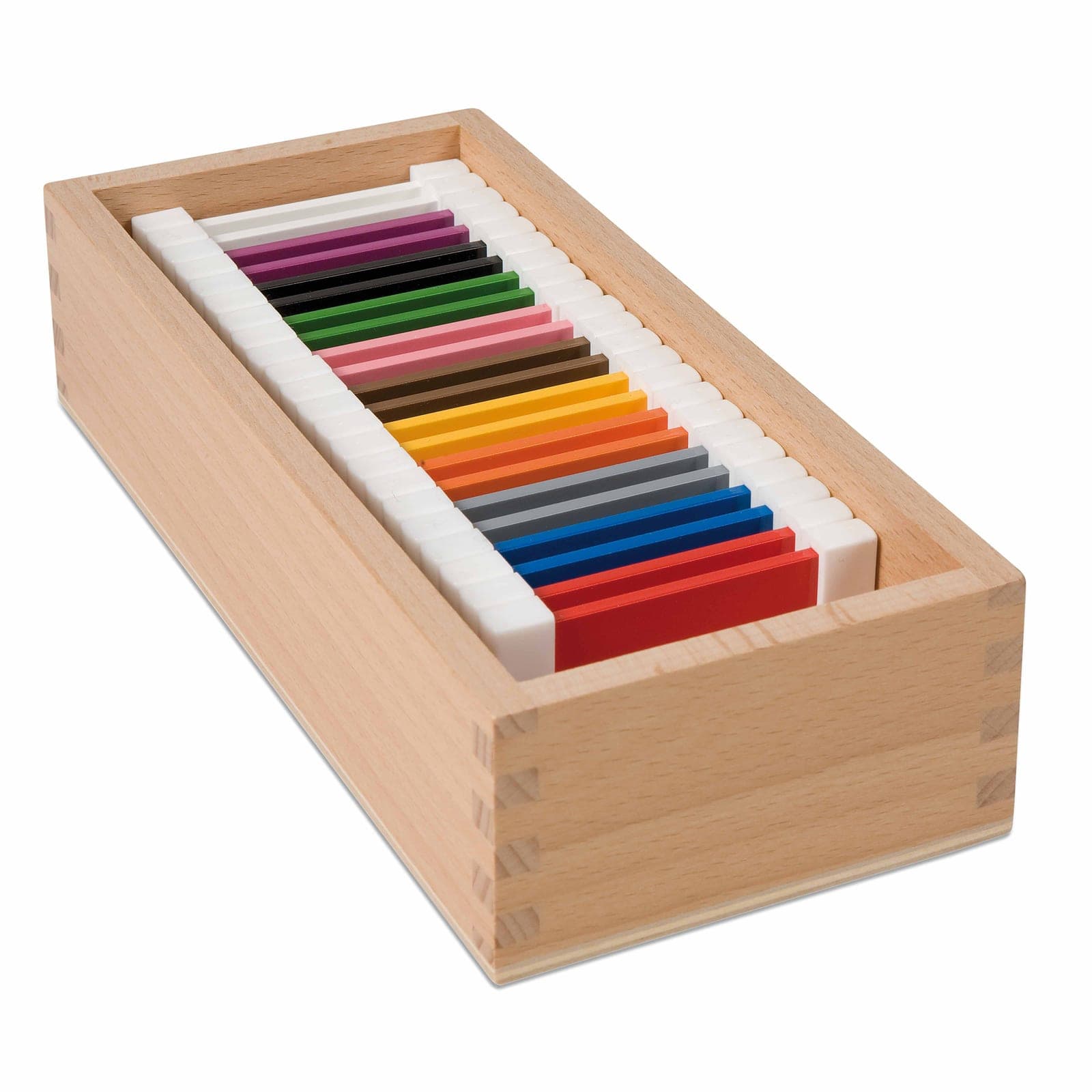 Second Colour Tablets Box — Eleven Pairs of Vibrant Colours — Montessori Material | Faborino